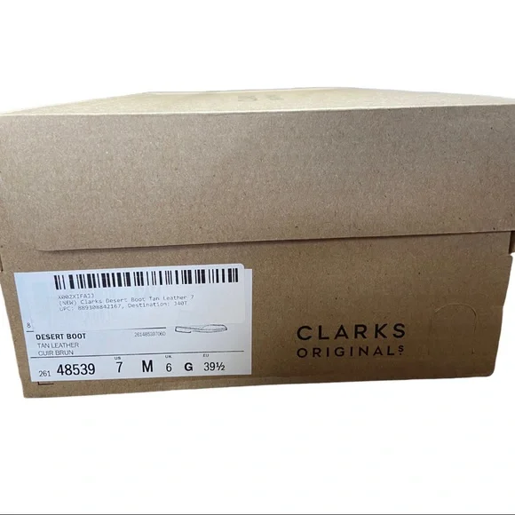 Clarks Desert Boots Brown Leather Size 7M - Picture 2 of 11